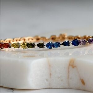 Elegant Multicolor Gemstone Bracelet
